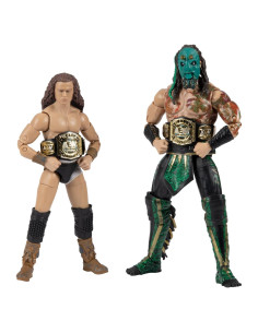 Figuras AEW Jurassic Express Luchasaurus y Jungle Boy 15 cm