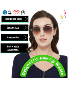 Gafas Inteligentes Bluetooth XR Loud Alpha Marrón UV400 2