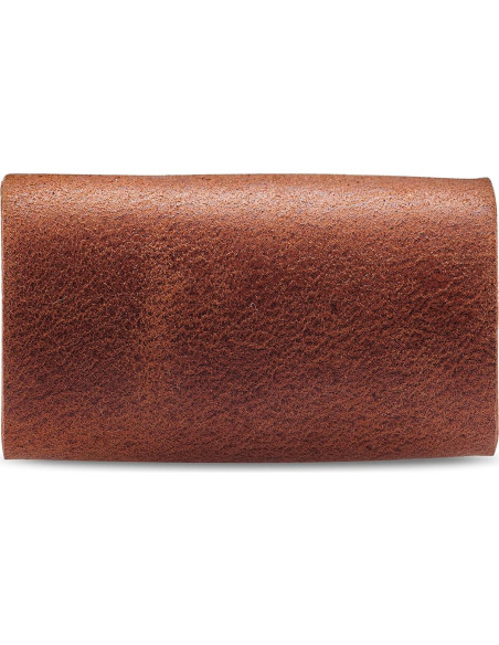 Cubierta Protectora de Afeitar de Cuero Auténtico Cognac