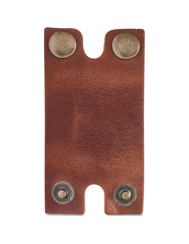 Cubierta Protectora de Afeitar de Cuero Auténtico Cognac