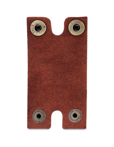 Cubierta Protectora de Afeitar de Cuero Auténtico Cognac