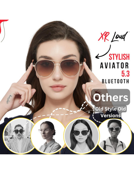 Gafas Inteligentes Bluetooth XR Loud Alpha Marrón UV400