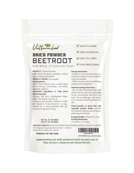 Polvo de Remolacha 150g - Natural y Nutritivo