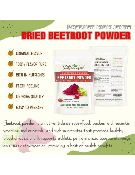 Polvo de Remolacha 150g - Natural y Nutritivo