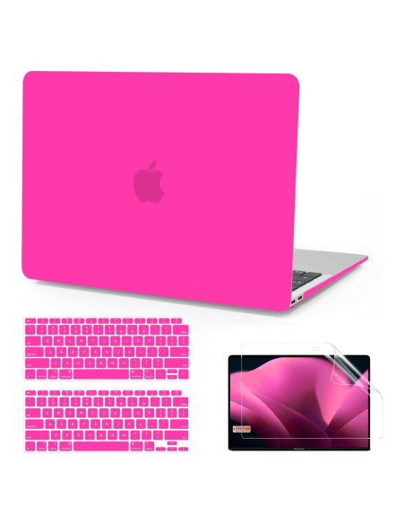 Carcasa Dura Anban Rosa Brillante para MacBook Air 13" 2018-2022