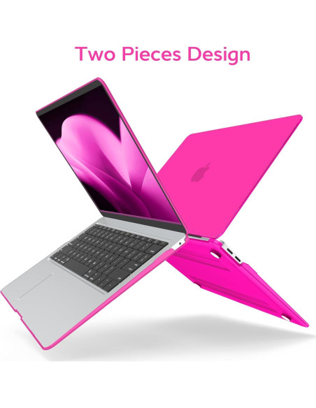 Carcasa Dura Anban Rosa Brillante para MacBook Air 13" 2018-2022
