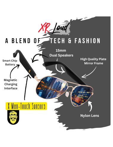 Gafas de sol inteligentes XR Loud Alpha Bluetooth UV400