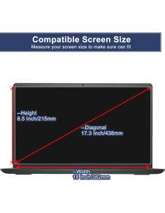 Paquete de 2 Protectores de Pantalla Antirreflejo MUBUY 17.3" 2