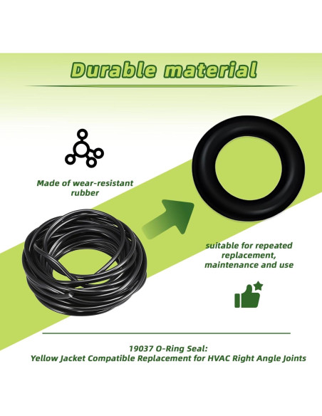 Sellos O-Ring 12 Piezas Compatible Yellow Jacket 1/4"