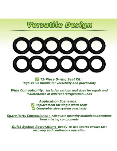 Sellos O-Ring 12 Piezas Compatible Yellow Jacket 1/4"