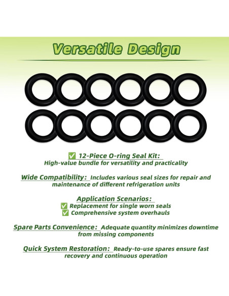 Sellos O-Ring 12 Piezas Compatible Yellow Jacket 1/4"