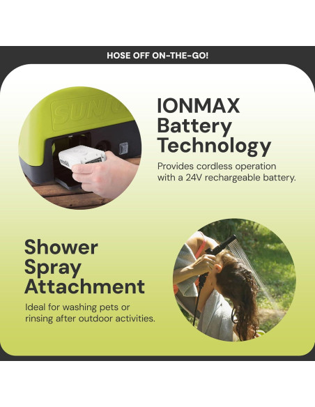 Lavadora a Presión Inalámbrica Sun Joe WA24C-LTE 5L 90W