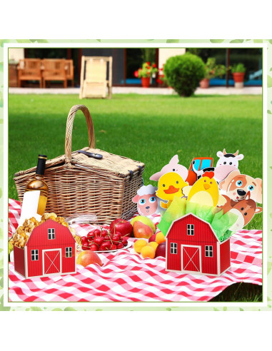 6 Sets Decoraciones Fiesta Animales Granja Seenelling