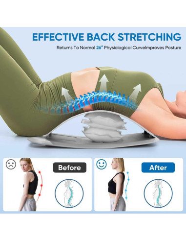 Tablero de Soporte Lumbar Ergonómico yflingjie - Alivio Dolor Espalda