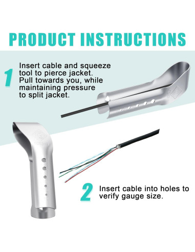 Corta Cables Acero Inoxidable Shimeyao 10 cm 2 Pcs 6-14 AWG