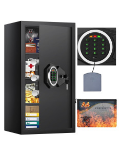 Caja Fuerte Digital GUVELI 5.6 Pies Cúbicos con Alarma