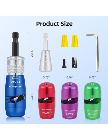 Pelacables y Torcedora NEWTRY 8/10/12/14 AWG Profesional