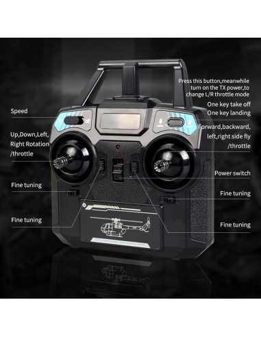 GoolRC C186 Helicóptero RC 6 Ejes Estabilización Gyro