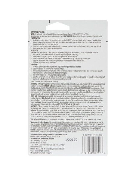 Adhesivo para Espejo Retrovisor 3M 08749 Alta Unión 0.59 ml