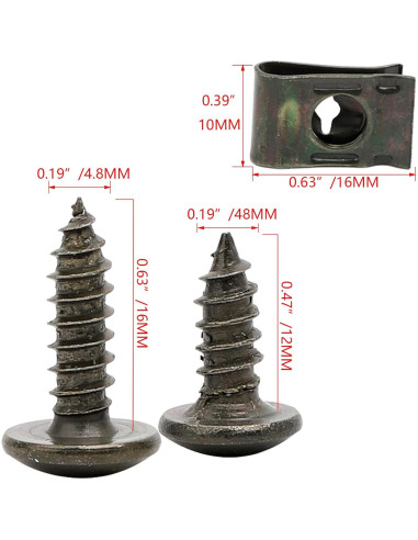 Kit de Sujetadores Automotrices Minho 200 Pcs Clips y Tornillos