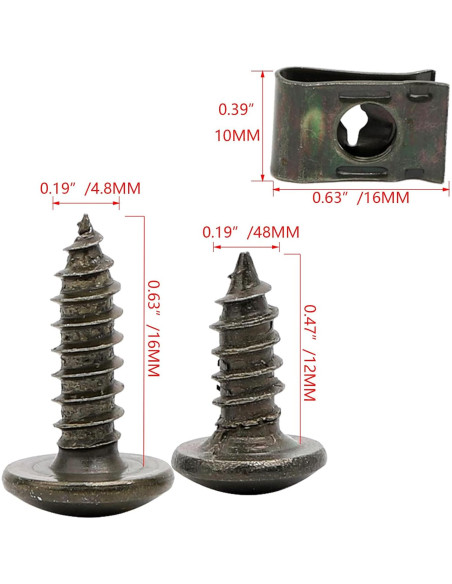 Kit de Sujetadores Automotrices Minho 200 Pcs Clips y Tornillos