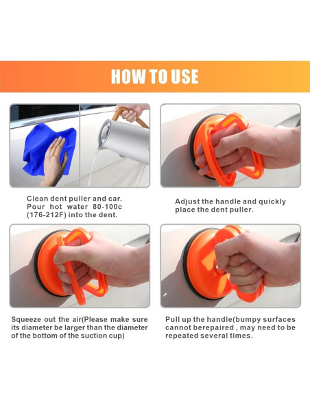 Kit de extractor de abolladuras ZXFLOOV 3 piezas sin pintura