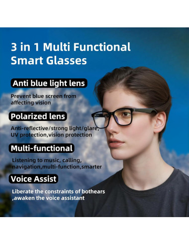 Gafas Inteligentes Bluetooth HJX GS05 Unisex Lentes Polarizados