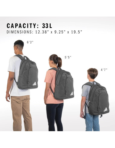 Mochila deportiva Adidas Defender 5 Team 33L gris unisex