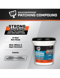 Compuesto de Parcheo Impermeable DAP 16 Oz Blanco 2
