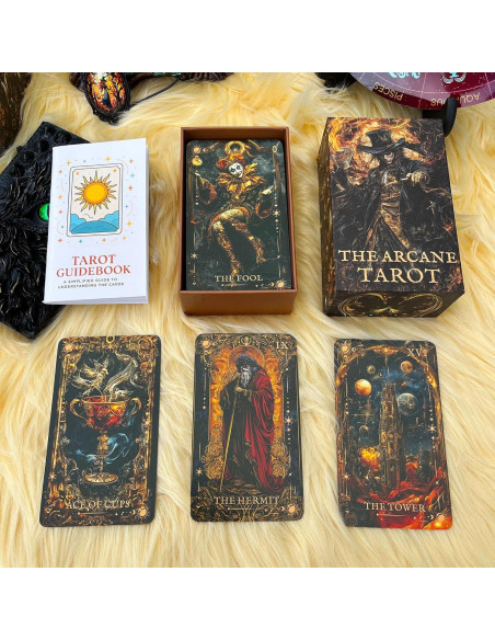 Baraja de Tarot Gótica Oscura xunjiatongda 78 Cartas con Guía
