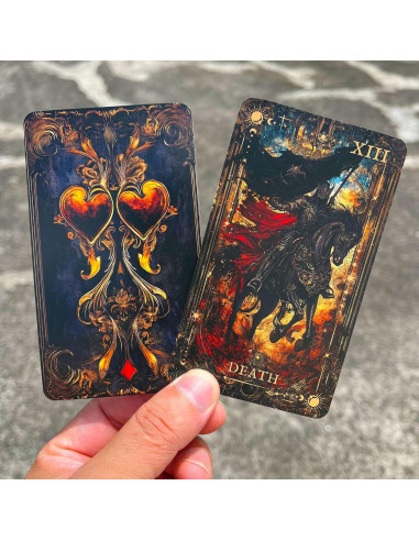 Baraja de Tarot Gótica Oscura xunjiatongda 78 Cartas con Guía