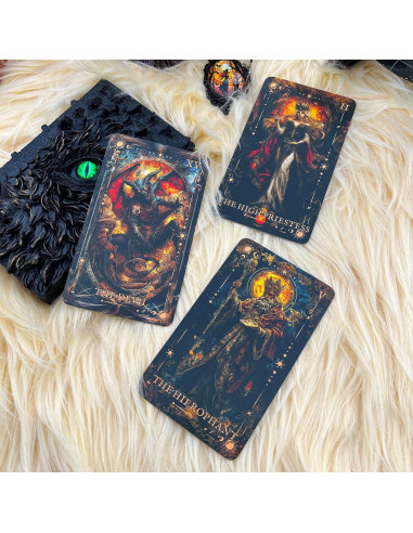 Baraja de Tarot Gótica Oscura xunjiatongda 78 Cartas con Guía