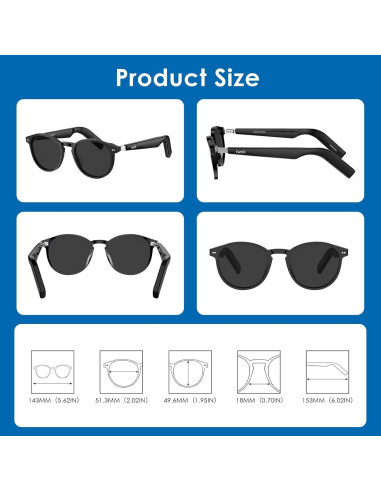 Gafas Inteligentes GetD con Bluetooth y Traducción AI