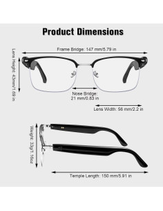 Gafas Inteligentes BUDAOLIU GS13 con Altavoz y Protección UV 2