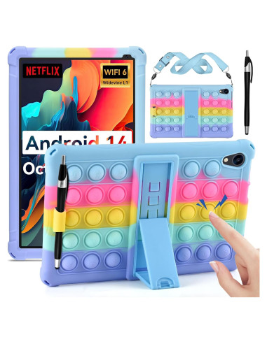 Funda de Silicona DETUOSI para Tableta URAO C107 10.1" Azul