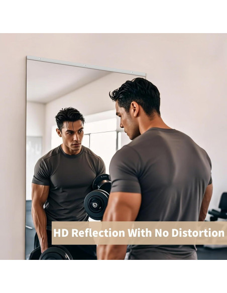 Espejo de Gimnasio Snowdool 121.9x60.9 cm 2 Piezas Vidrio Templado