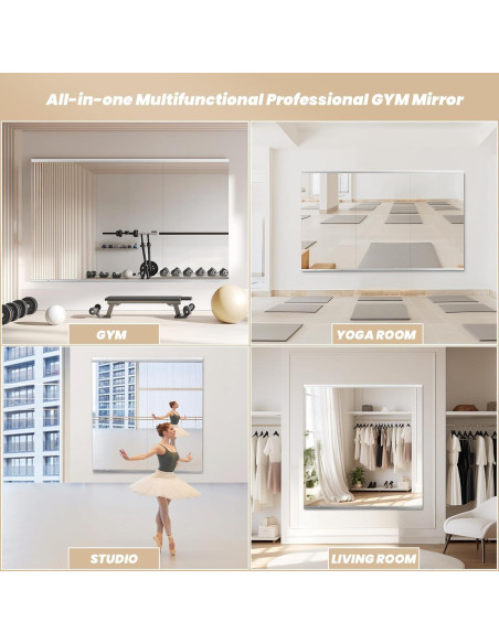 Espejo de Gimnasio Snowdool 121.9x60.9 cm 2 Piezas Vidrio Templado