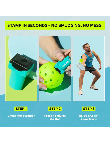 Estampador de Pickleball Dink Ink - Tinta Duradera y Fácil de Usar