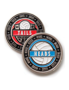 Moneda de Volibol Tandem Sport - Cara y Cruz - 3.81 cm