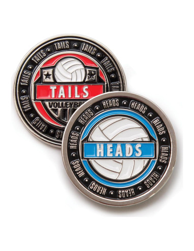 Moneda de Volibol Tandem Sport - Cara y Cruz - 3.81 cm