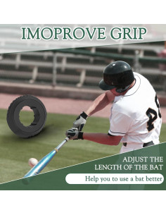 Hikeen 6 Anillos de Agarre para Bate de Béisbol Choke Up 2