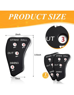 Contador de Umpire Deekin 4 Ruedas Clicker Negro para Béisbol 2