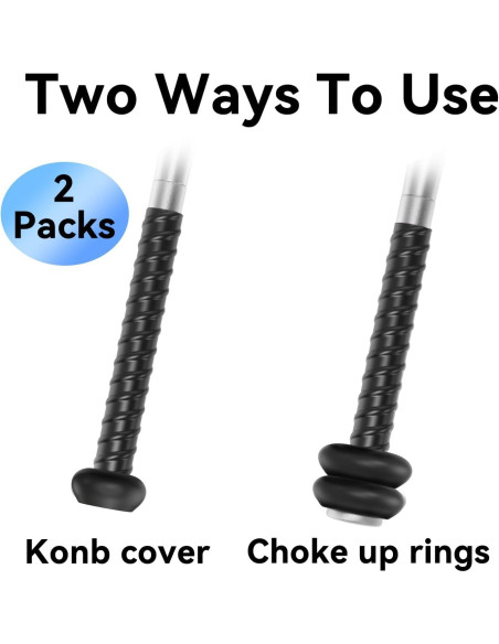 Cubierta de Perilla de Agarre de Bate de Béisbol AISHAIDO - Negro