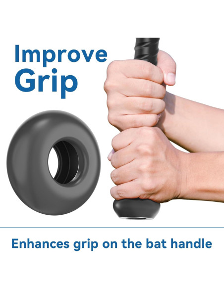 Cubierta de Perilla de Agarre de Bate de Béisbol AISHAIDO - Negro