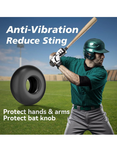 Cubierta de Perilla de Agarre de Bate de Béisbol AISHAIDO - Negro