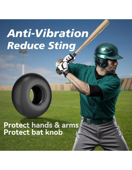 Cubierta de Perilla de Agarre de Bate de Béisbol AISHAIDO - Negro