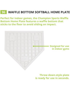 Placa de Casa de Goma Champion Sports 40.6x43.2x2.5cm Blanca 2