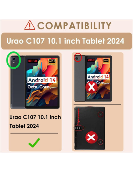 Funda de Silicona DETUOSI para Tableta URAO C107 10.1" Azul
