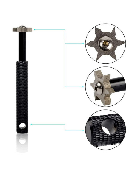 Afilador de Ranuras de Palos de Golf N-KONGJIAN con 6 Cortadores
