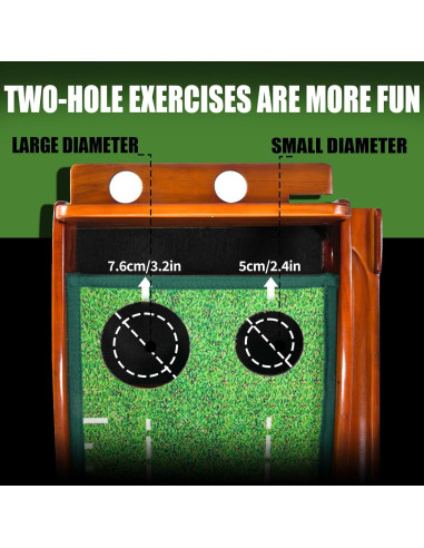 Alfombra de Putt GimiYaa Interior/Exterior 120x30 cm con Devolución Automática